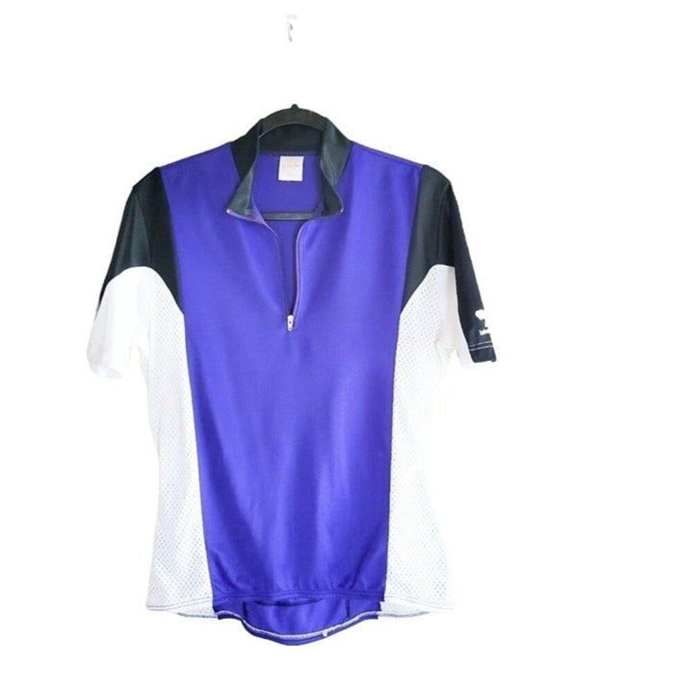 Bellwether Mens Shirt Purple S  Cycling 1/4 Zip Short Sleeve